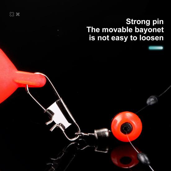 100Pcs Fishing Space Beans with Interlock Snaps Anti-collision Buffer Wire Protector Accessories Fishing Float Connector Bobber Stops Sea Fishing