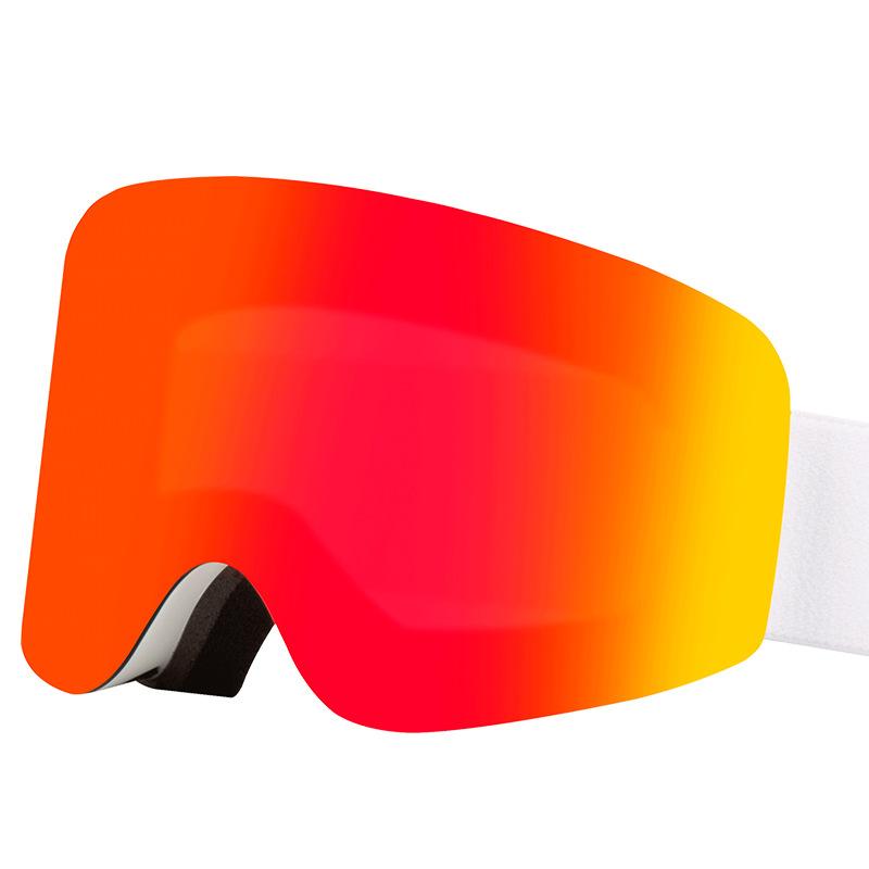 Neue zylindrische magnetische Skibrille, doppelwandige beschlagfreie magnetische Skibrille, Schneeschutzbrille, Bergsteigerbrille
