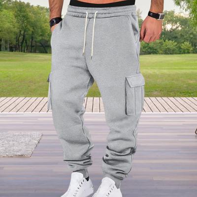 Herren Cargohose Mittelhoch verstellbarer Bund Kordelzug Freizeithose mit verstärkten Taschen Vielseitige Freizeitbekleidung