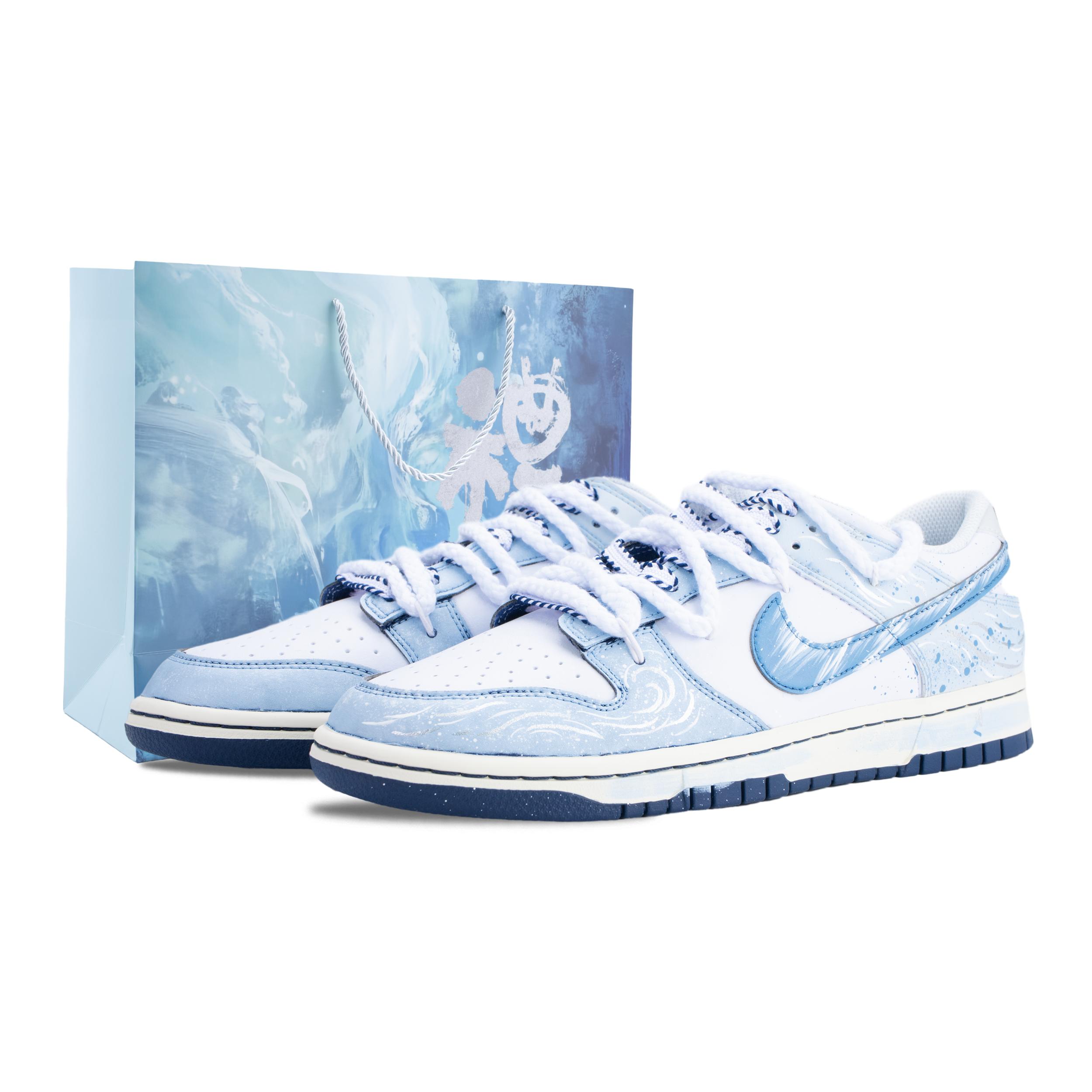 

Nike Dunk Whispering Dusty Blue Abrasion Resistant Low top Skateboard Shoes Men s White Blue IM2222-101(Team836-) 44