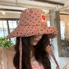 25 new big eaves sunshade sunscreen sweet love bucket hat big head circumference travel show washbasin hat tide