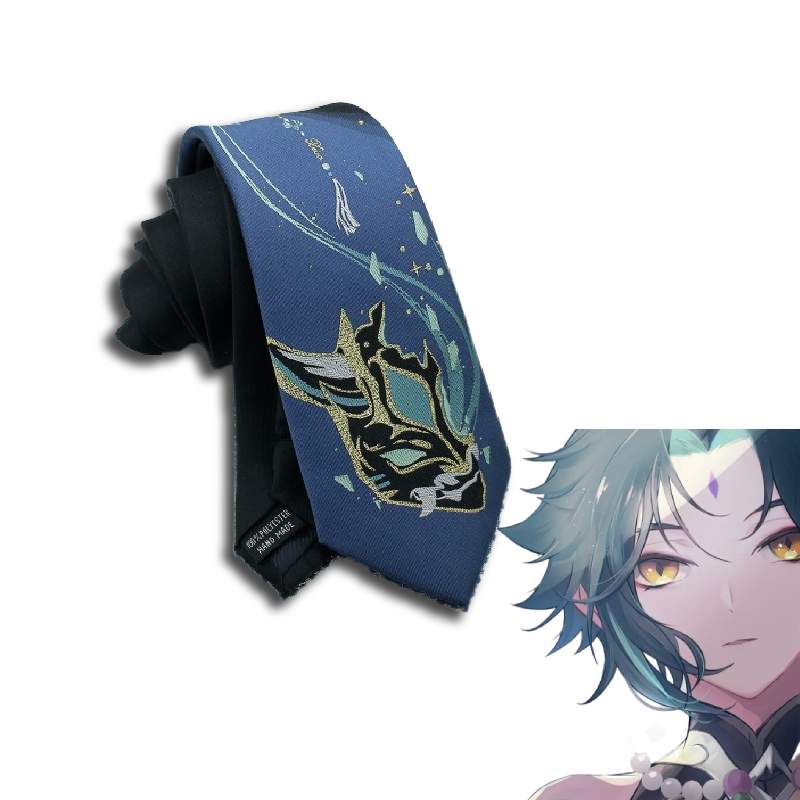 Genshin Impact Xiao Tie Anime Games Jk Cosplay Clothing Versatile Accessories