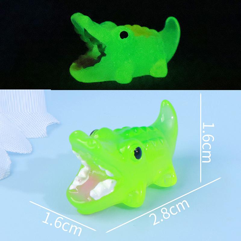 

Светящийся большой рот аллигатора смолы микро ландшафтные украшения своими руками открытый сказочный сад кукольный домик патио газон двор украшение зелёный