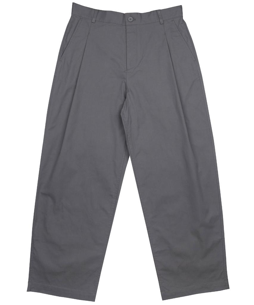 ZNOTHER One-Pleat Cotton Pants Gray