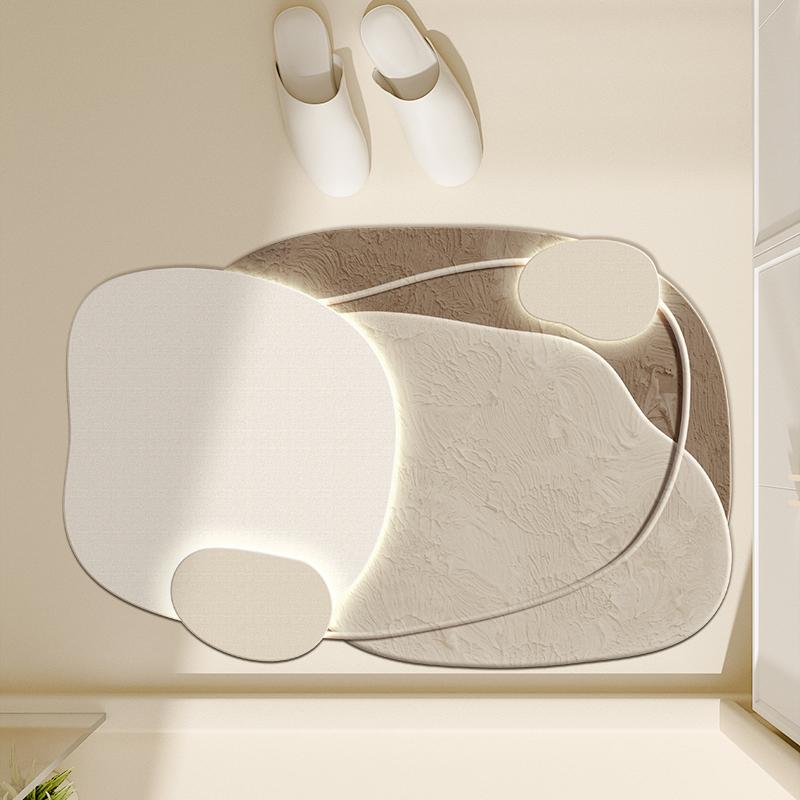 Badezimmermatte, Diatomeenerde, rutschfeste saugfähige Kissenmatte, Toilette, Küchenfußmatte, Toilettentürmatte