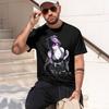 Anime Men's T-Shirt Featuring A Female Character With Purple And Japanese Text For Casual Wear