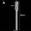 10Pcs 1/8" Shank Tungsten Steel Burr Rotary Drill Bits Tools Cutter Files Set