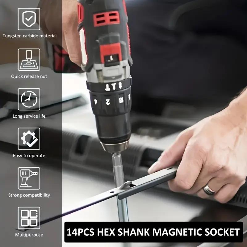 1/5pcs Magnetic Screwdriver Extension Hexagonal Handle Extended Connecting Rod Carbon Steel Screwdrivers Bit Holder Power Tools