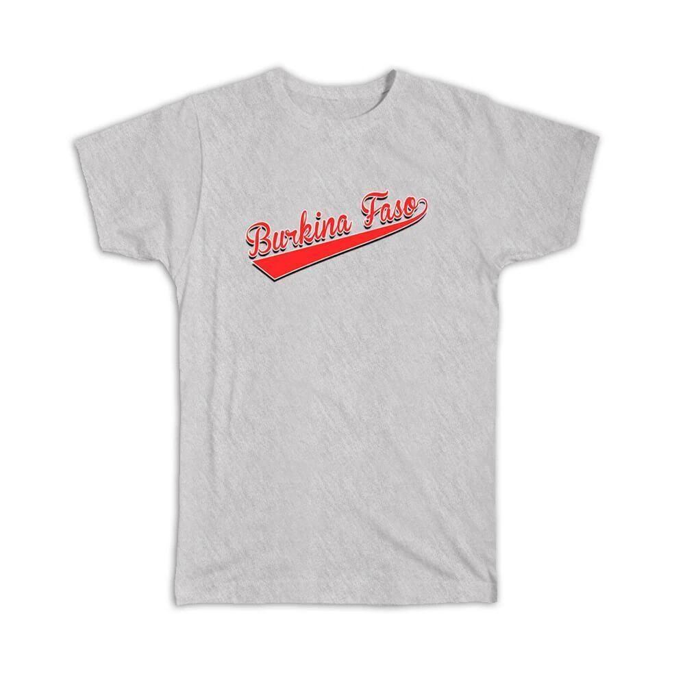 

Gift T-Shirt : Burkina Faso Flag College Script Calligraphy Country Burkinan XL
