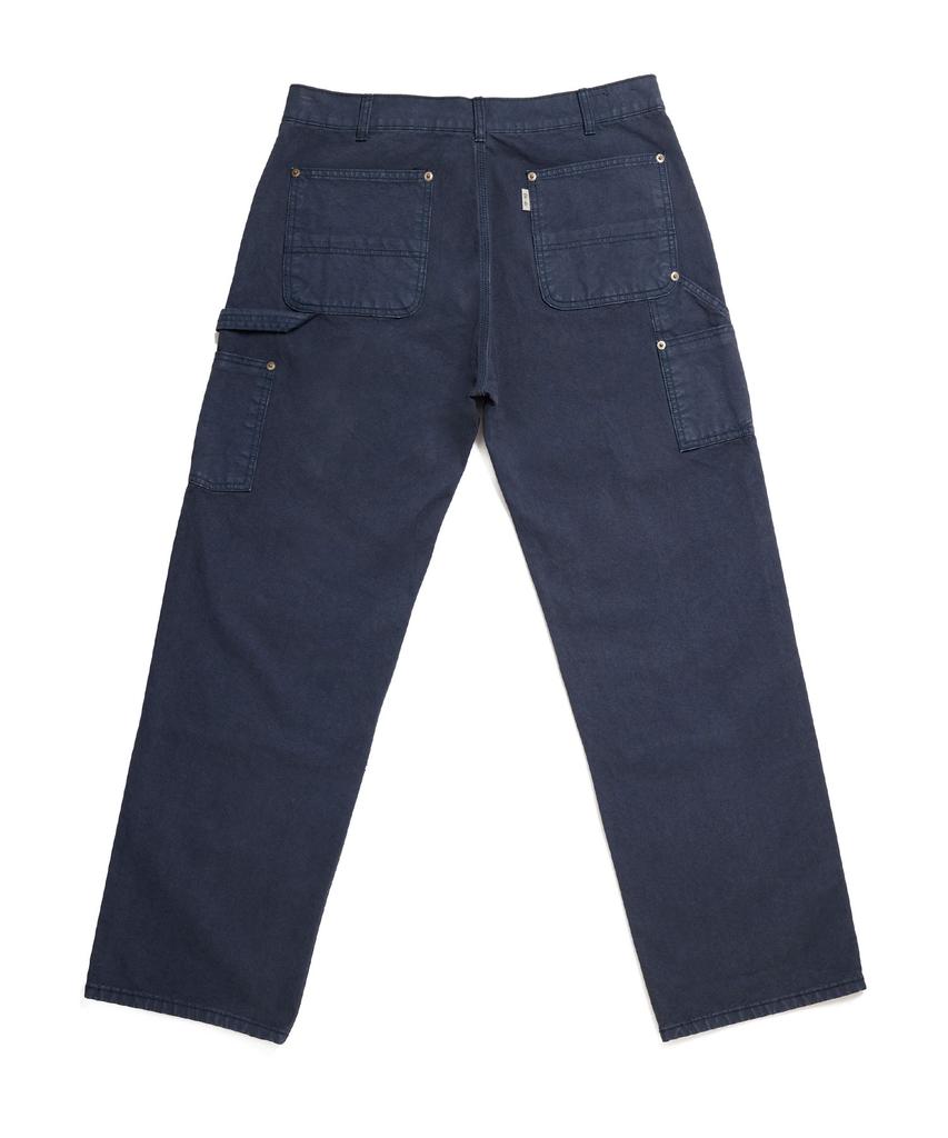 Gongbaeg Relaxed Dyeing Double Knee Cotton Pants_Vintage Navy
