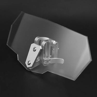 AQIMY Universeller Motorrad-Windabweiser, Verstellbares Acryl, Kompatibel mit Honda, Yamaha, Suzuki, Harley und Anderen Motorrädern, Luftstromkontrolle,