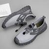 Herren Wanderschuhe Schwarz Grau Autofahrerschuhe Freizeit zum Hineinschlüpfen Sommer Netz Outdoor Wanderschuhe Übergröße 45 46 47