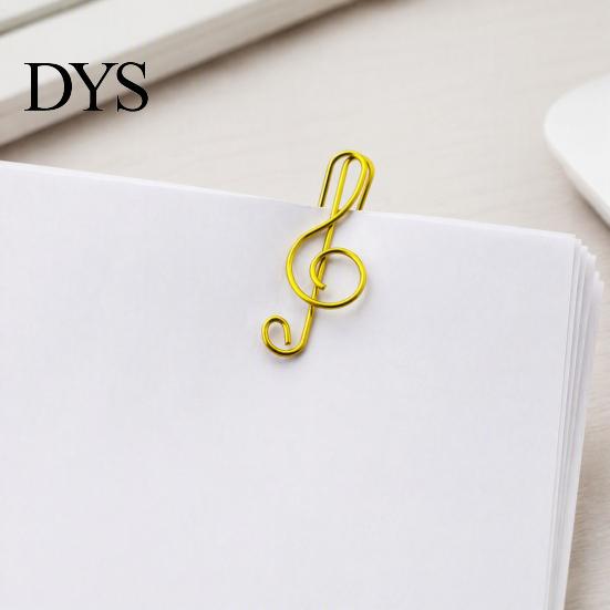Colorful Metal Stationery Musical Note Paper Clips, Treble Clef Decorative Music Lover Fasteners, Creative Bookmarks for Office Documents School Notes