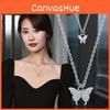 Stunning Titanium Steel Double Layer Butterfly Necklace For Women Elegant Minimalist Design