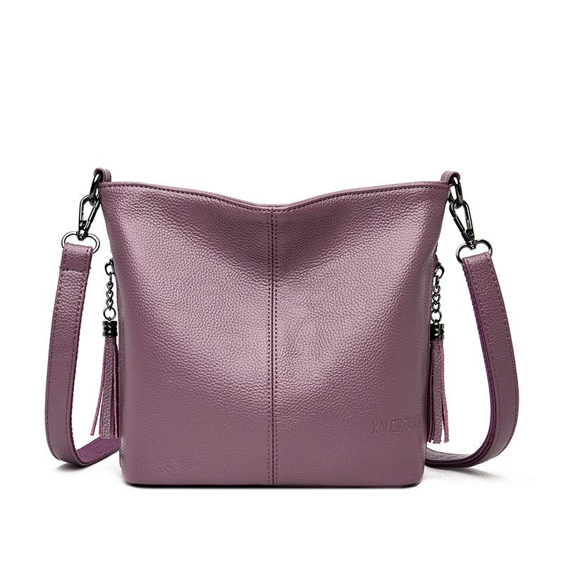 YIRAN ring Nieuwe Europese en Amerikaanse Mode Echt Lederen Kwast Schoudertas Casual Eenvoudig Veelzijdig Zacht Lederen Crossbody Handtas