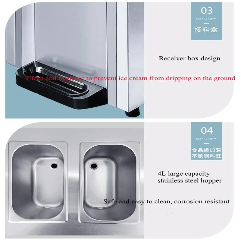 Gewerbliche Weiche Edelstahl Eismaschine Frozen Yogurt Maschine ZM-A126 Tisch Eismaschine