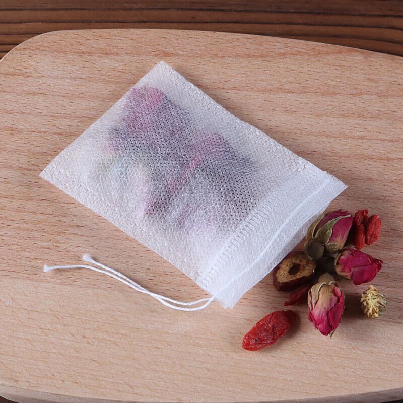 Disposable Non-Woven Drawstring Tea Bags & Herb Filter Pouches