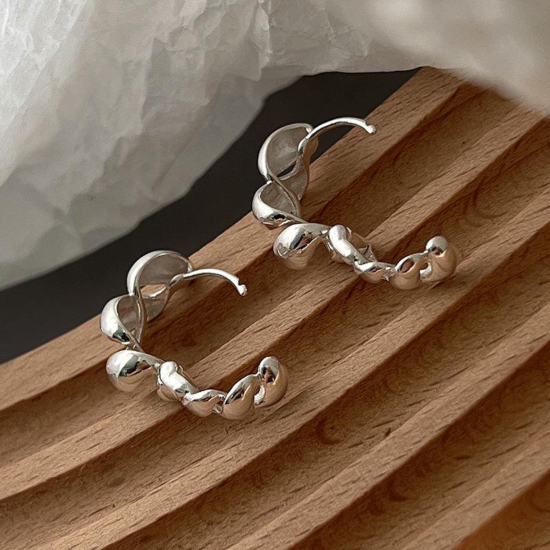 Xiaomi 925 Sterling Silver Vintage Gold Interware Earrings For Women Trendy Earring Jewelry Prevent Allergy Party Accessories Gift