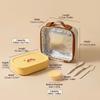 Cute Kids Bento Lunch Box Set Detachable 3 Compartment Plastic Meal Prep Food Storage Containers Microwavable Portable Snack Box