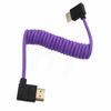 HangTon HDMI to HDMI 4K 8K 60p Cable Right Angle Braided Coiled for Panasonic Sony Canon Nikon ZCAM Camera Atomos Ninja V SmallHD Blackmagic Monitor