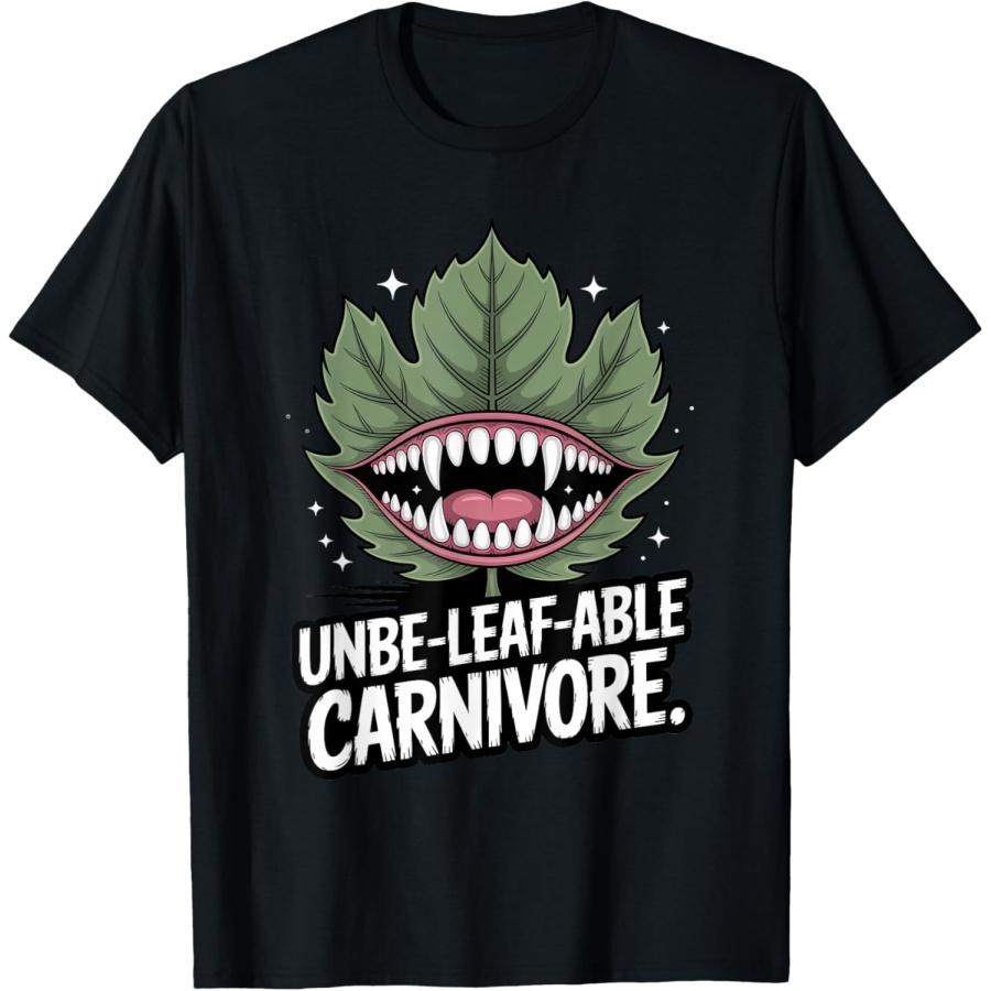 Carnivorous Plant Fan Venus Flytrap Unbe-Leaf-Able Art T-Shirt XXXXXL