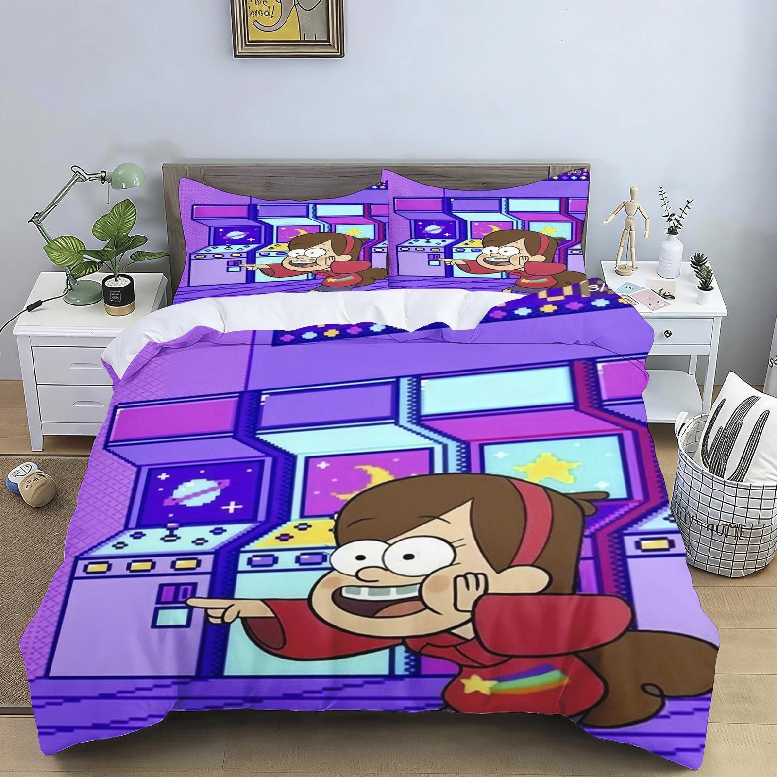 Housse de couette Cartoon Fièvre de la Gravité Innocence Enfantile Chambre à coucher 100% Polyester Cadeau Adulte Ensemble de literie 2/3 pièces 90x200cm