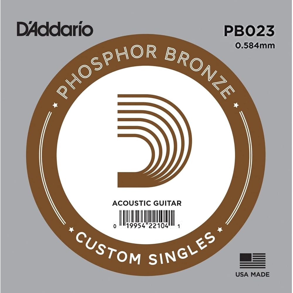 D'Addario Daddario Acoustic Guitar Rose Strings Phosphor Bronze .023 PB023 Set of 10 [Domestic Ge...