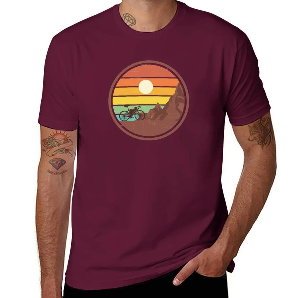 Vintage Bikepacking Gravel Bike Cyclocross Lover Gift T-Shirt Graphic T Shirts Vintage Graphic Tee Custom Shirt Men's T Shirts