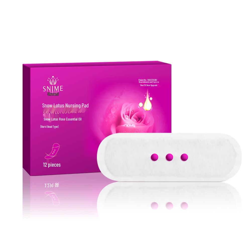 Shunaimi Rose Essential Oil Snow Lotus Menstrual Pads, 12-pack 12 Pack/Box