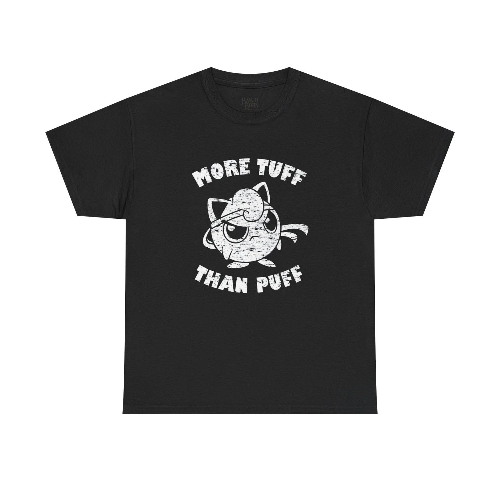 

More Tuff Than Puff Puffball Illustration Tee | Cute Tough Cat Graphic L