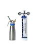 Pressure Regulator Valves with Hose Line and Adapter for Whipped Cream Chargers 0.95Liter 580g Tank M11 Thread Universal