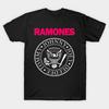 T-shirt da uomo nera stampata Ramones Stampa su carta transfer senza taglio Maglietta in cotone
