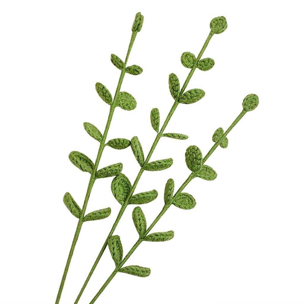 Hand Knitted Bouquet Of Simulated Crochet Wool Fake Flowers Small Daisies