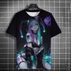 Fashion Men's T-shirt Cartoon Sexy samurai Girl graphic  Summer Casual harajuku streetwear 3D Printed Hip Hop