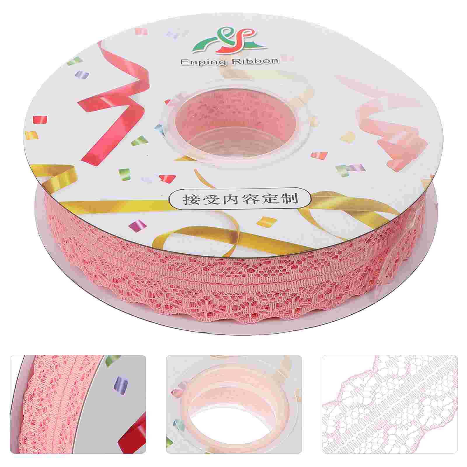 

Кружевная лента для упаковки, декор, подарок для полиэстеровых цветов, ленты, ткань, невеста, белый цвет розовый