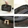Transparente Kosmetiktasche aus Mesh mit großer Kapazität, tragbarer Make-up-Organizer mit Reißverschluss für Toilettenartikel und Beauty-Reise-Make-up-Organizer