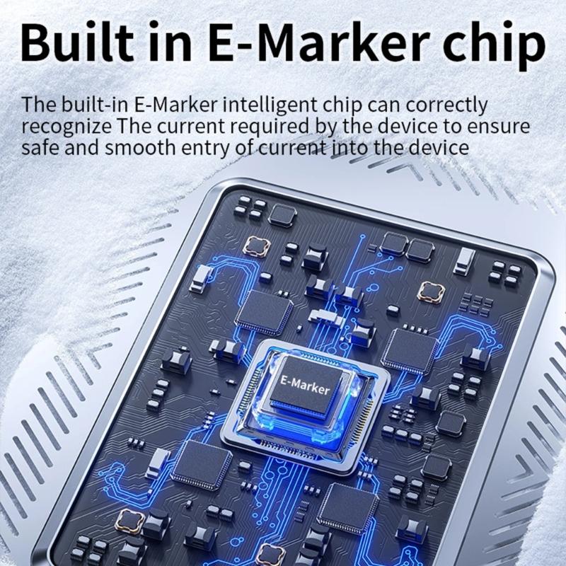 USB Type C Cord with PD240W Power and 40Gbps Data Speed, Supports 8K 60Hz Video Output for Computer