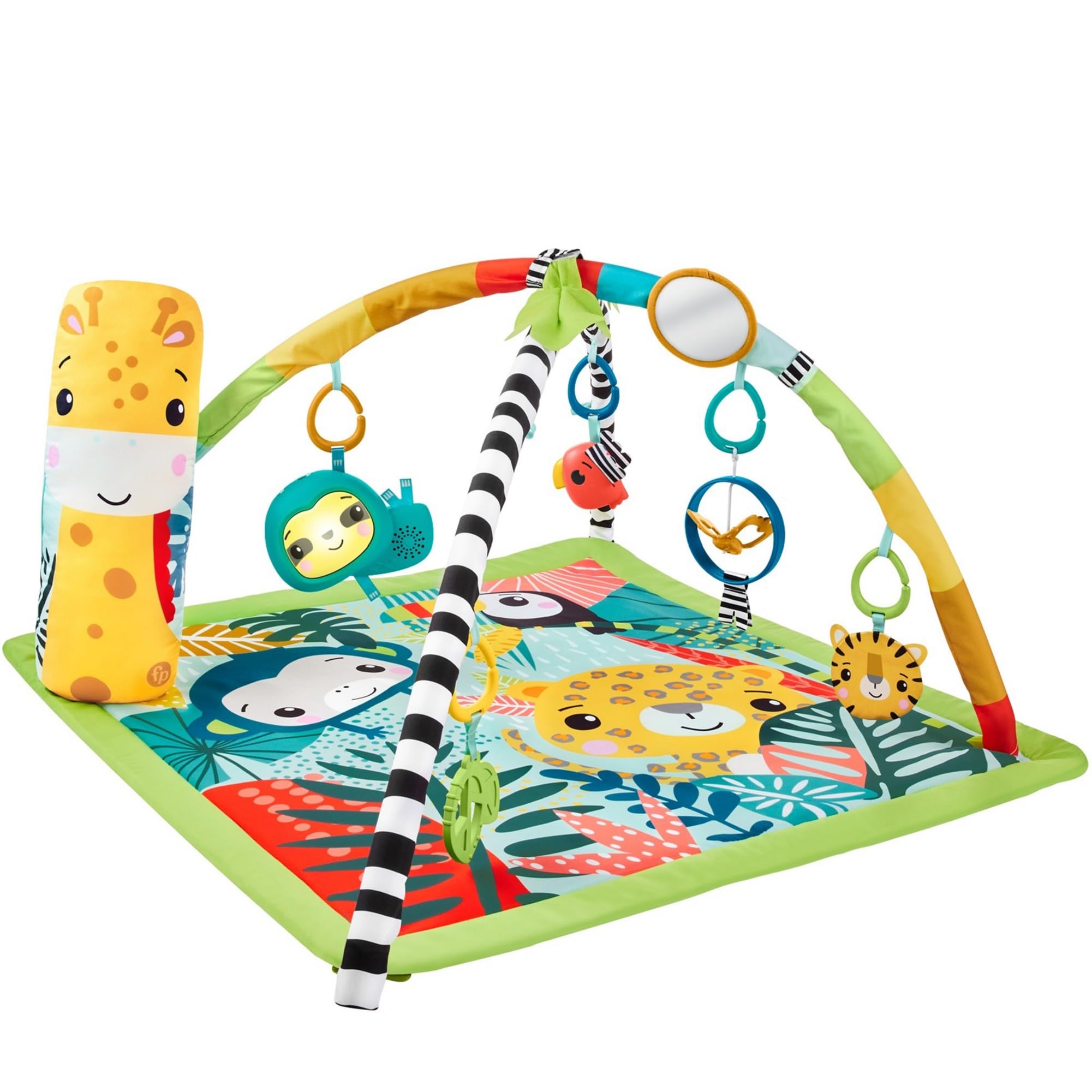 

Fisher Price Животные Тропического леса Игровой коврик HJW08 Открытие! [Рождение (0 месяцев)~]