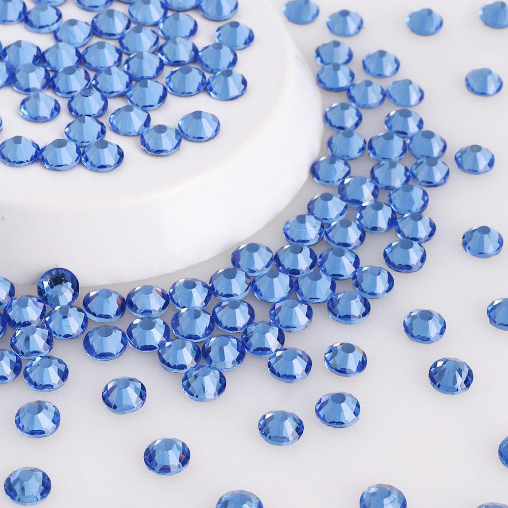 QIYI  Glass Flatback Round Rhinestones 2058 12 Facets Hotfix Bulk Rhinestone for  Shoes Garment  Nail Art Craft