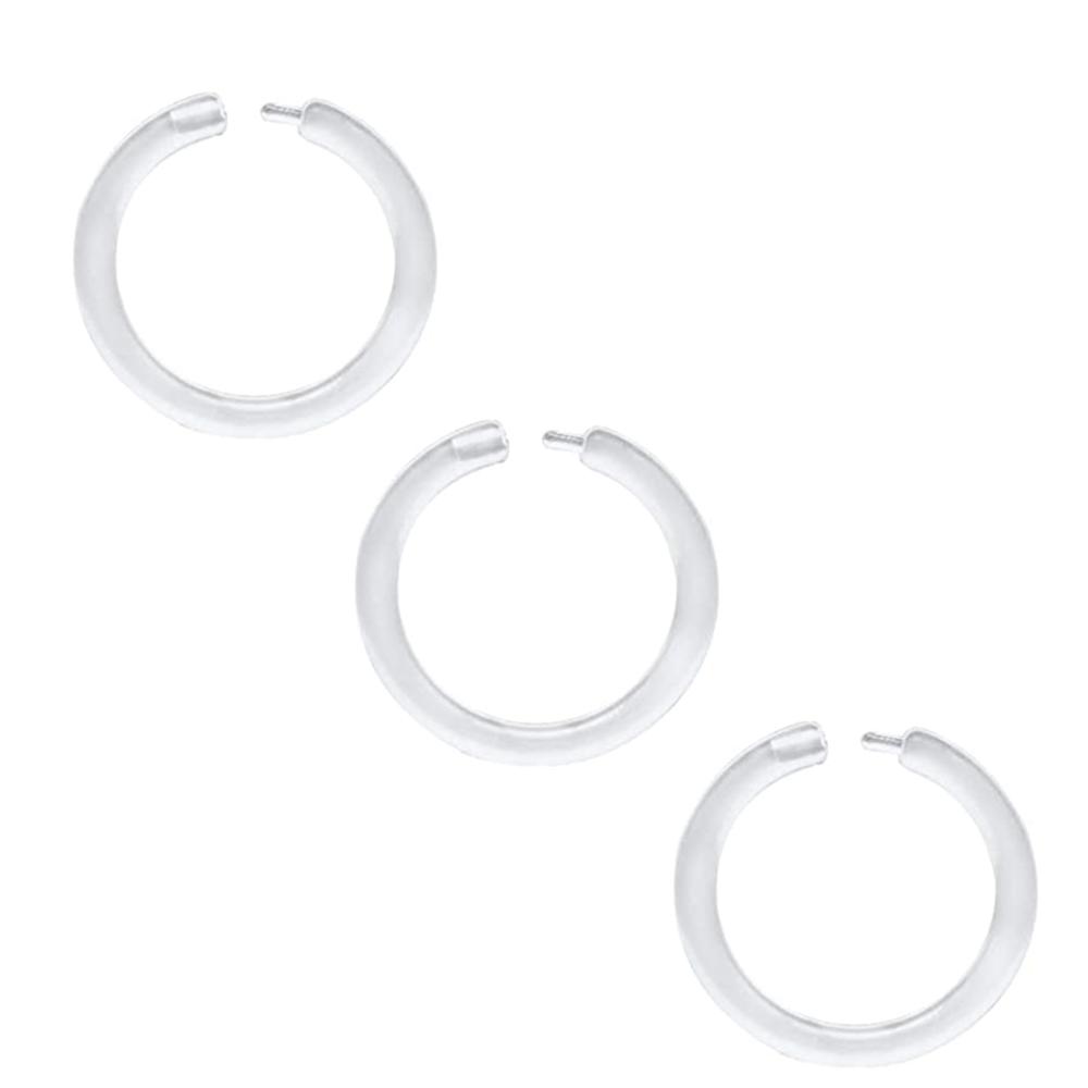 Clear Sports Work Bioflex Helix Tragus Conch Earrings Plastic Medusa Piercing Jewelry Lip Rings Labret Piercing Retainer