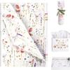 20 Sheets Lavender Print Gift Wrap Tissue Paper, 14x20 Inch Semi-Transparent for Valentine's Wedding Birthday, Craft Decor Sheet