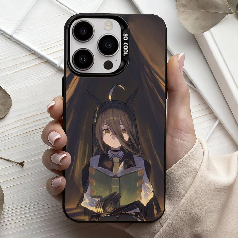 

Чехол для телефона M-Manhattan Cafe Uma для iPhone 17, 16, 15, 14, 13, 12, 11 Plus, Pro Max, Конфетный, Покрытый серебром, Внутренняя крышка iPhone16promax