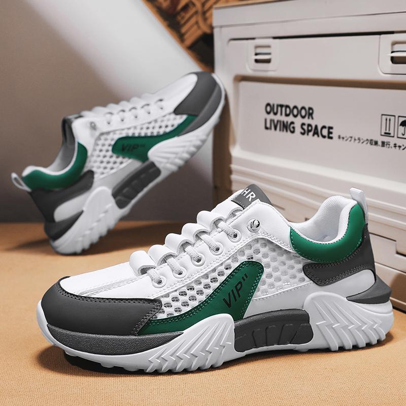 Neue Allgleiches fliegende rutschfeste Herrenschuhe Frühling und Sommer atmungsaktive Sportschuhe Laufschuhe Freizeitschuhe leichte Netzschuhe