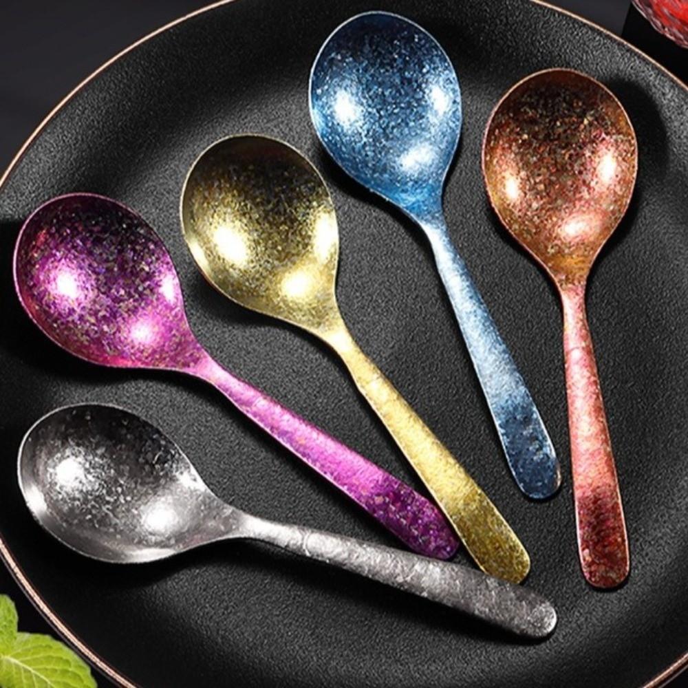 Mildew-proof Titanium Soup Spoon Corrosion-resistant Dining Spoon Ice Cream Scoop Home Dining