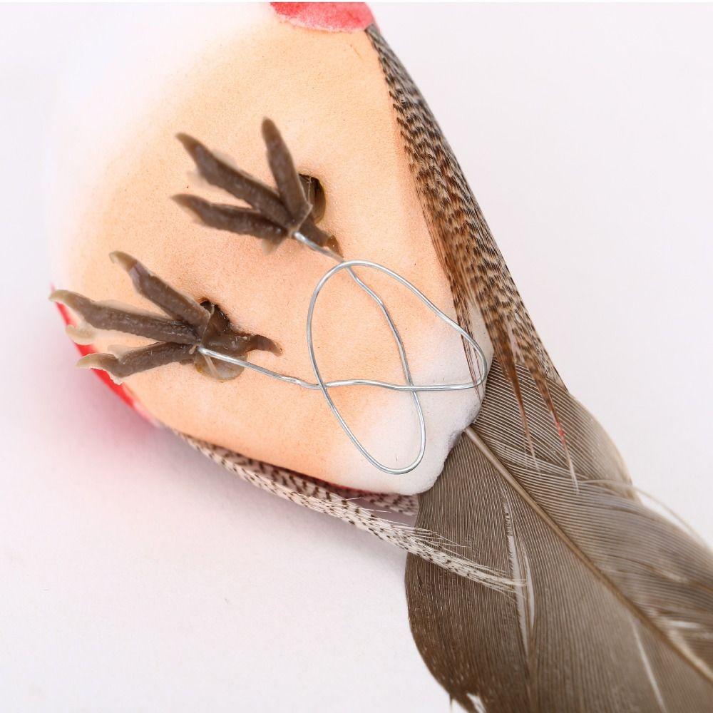 6PCS Craft Lifelike Pearl Bird Vivid Simulation Sparrow Gift Artificial Bird Model  Indoor Outdoor