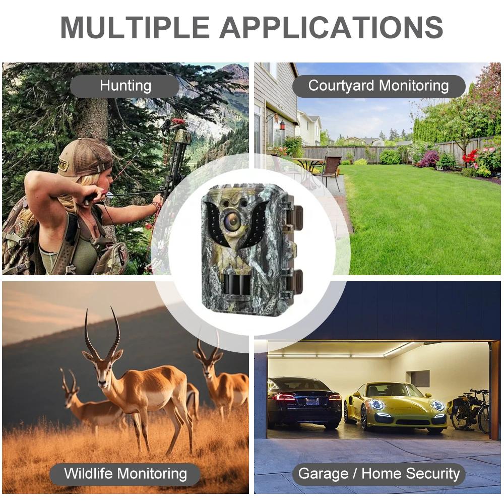 2025 Mini Hunting Camera 16MP 1080P HD Trail Camera Infrared Night Vision Waterproof Motion Activated Photo Animal Observation Camera