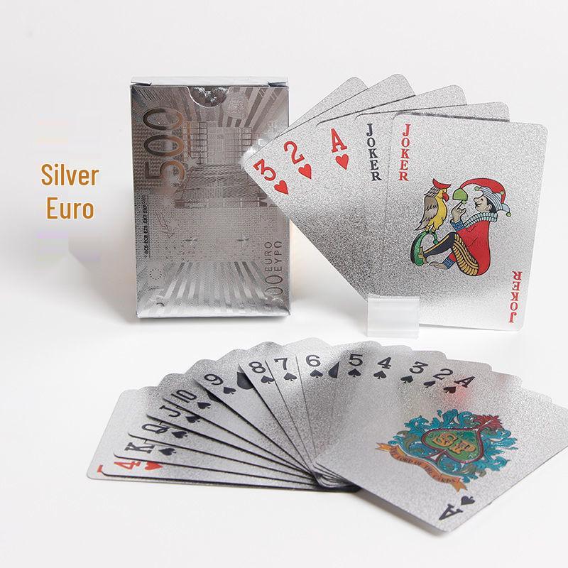 High-Grade Gold Foil Durable PVC Waterproof Poker Cards for Party Games