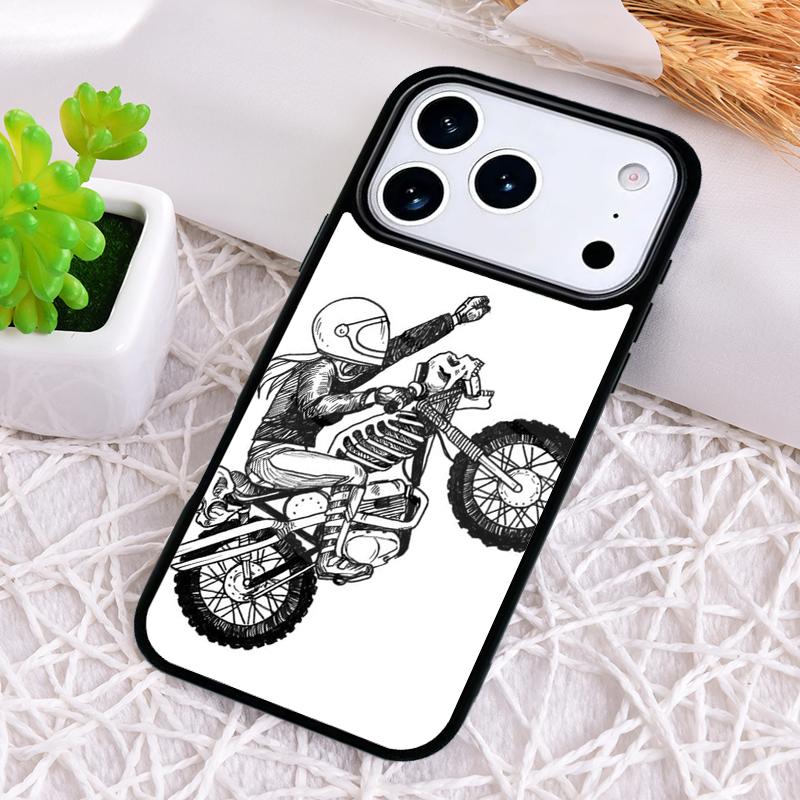 Motorcycle Shockproof Phone Case for iPhone 17 Air 16e 15 11 12 14 13 Pro Max Cover Coque
