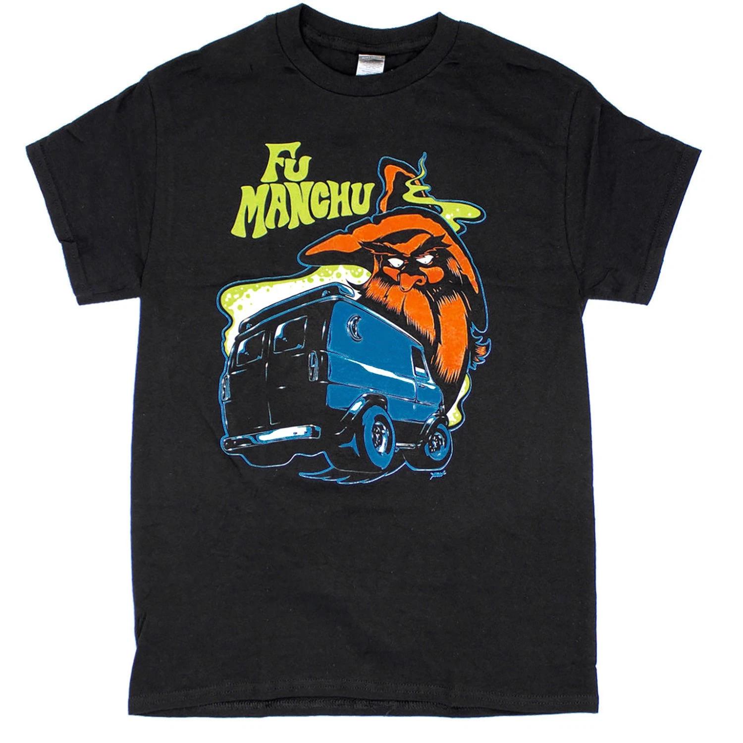 Men s Fu Manchu Wizard T-shirt Medium Black S