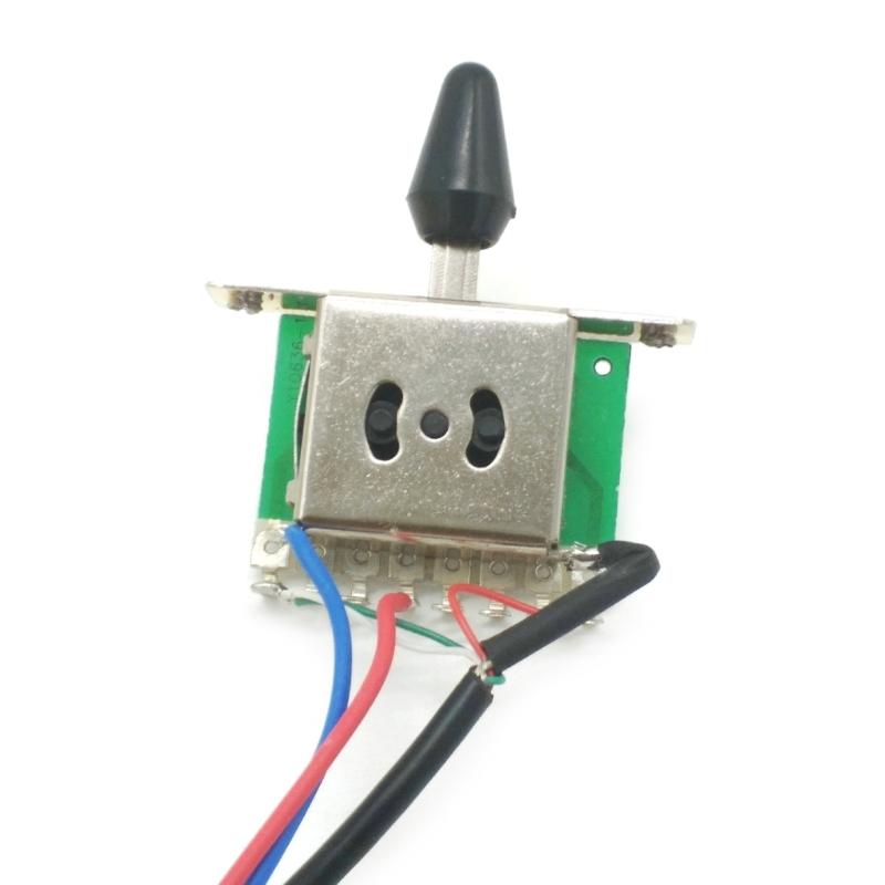 Prewired Guitar Wiring Harness with Double Hot Rail Pickups Sets 1 Tone 1 Volume 3 Way Switch 1 Jack for Electric Guitar
